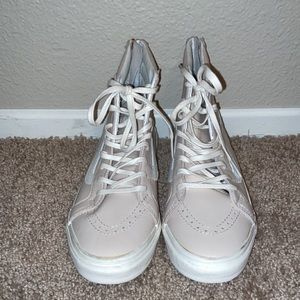 Light pink leather vans size 7.5
